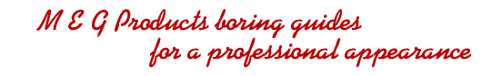 meg products boring guides for a professional appearance